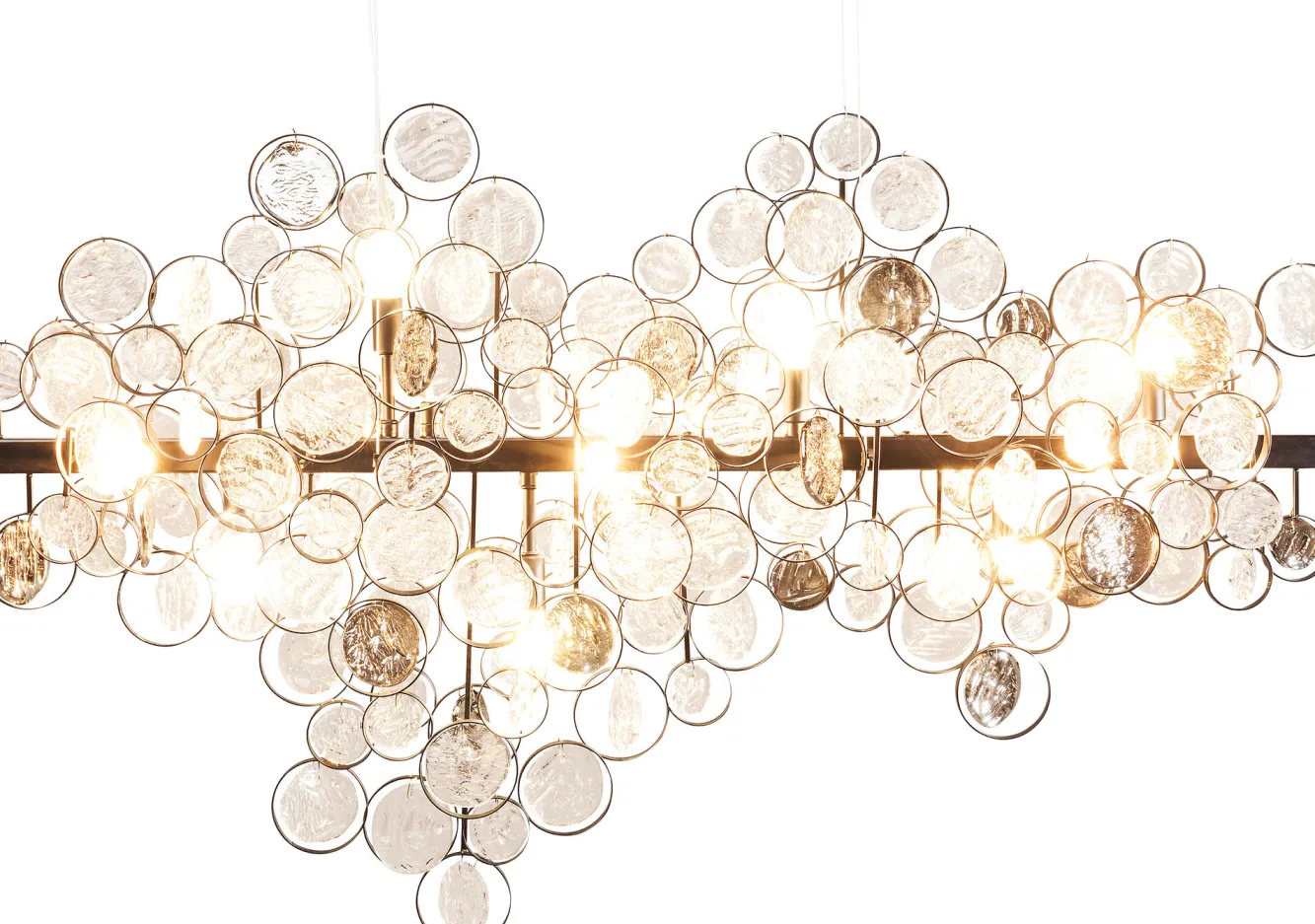 Clearance KARE Design Lampa wisząca Clouds Clear 102x61 cm szara - KARE