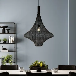 Discount KARE Design Lampa wisząca Cocoon Ø89x114 cm czarna - KARE