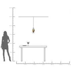 New KARE Design Lampa wisząca czarna klosz szklany G9 17x120 cm - KARE