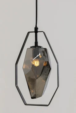 New KARE Design Lampa wisząca czarna klosz szklany G9 17x120 cm - KARE