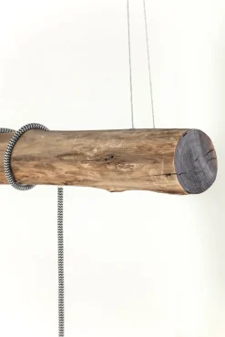 Hot KARE Design Lampa wisząca Dining 120x120 cm szaro-drewniana - KARE