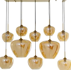 Outlet KARE Design Lampa wisząca do salonu klosze bursztynowe szklane 110x160 cm - KARE