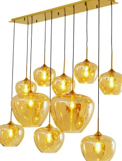 Outlet KARE Design Lampa wisząca do salonu klosze bursztynowe szklane 110x160 cm - KARE