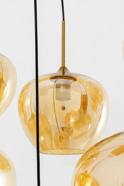 Outlet KARE Design Lampa wisząca do salonu klosze bursztynowe szklane 110x160 cm - KARE