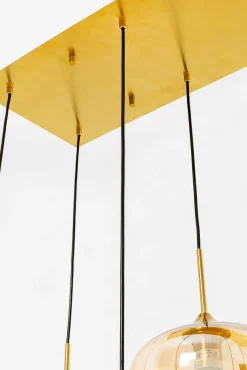 Outlet KARE Design Lampa wisząca do salonu klosze bursztynowe szklane 110x160 cm - KARE