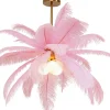 Hot KARE Design Lampa wisząca Feather Palm różowa Ø60cm - KARE