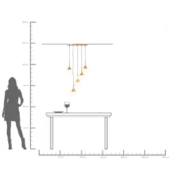 Outlet KARE Design Lampa wisząca Gocce 70x140cm - KARE