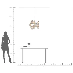 Fashion KARE Design Lampa wisząca Headlight 53x61 cm srebrna - klosze szklane - KARE