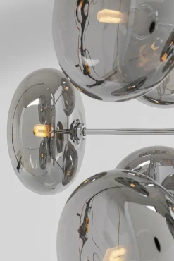 Fashion KARE Design Lampa wisząca Headlight 53x61 cm srebrna - klosze szklane - KARE