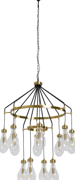 Online KARE Design Lampa wisząca Highlight 12L Ø97 cm czarno-złota - klosze transparentne - KARE