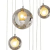 Fashion KARE Design Lampa wisząca klosze szklane chromowe 12xG9 200 cm - KARE