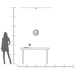 Fashion KARE Design Lampa wisząca kula srebrna szkło galwanizowane Ø35 cm - KARE
