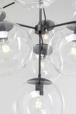 Clearance KARE Design Lampa wisząca Lasmina 91x110 cm czarna - klosze szklane - KARE