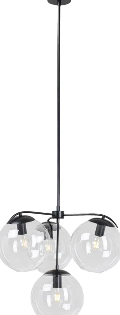 Fashion KARE Design Lampa wisząca Lasmina 63x72 cm czarna - klosze szklane - KARE