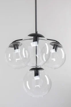 Fashion KARE Design Lampa wisząca Lasmina 63x72 cm czarna - klosze szklane - KARE