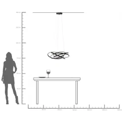 Hot KARE Design Lampa wisząca LED czarne okręgi aluminium Ø72 cm - KARE