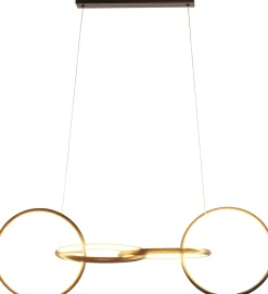 Discount KARE Design Lampa wisząca LED czarne okręgi aluminium 105 cm - KARE