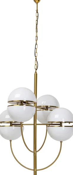 Hot KARE Design Lampa wisząca Leisha Bunch 76x100 cm biało-złota - KARE