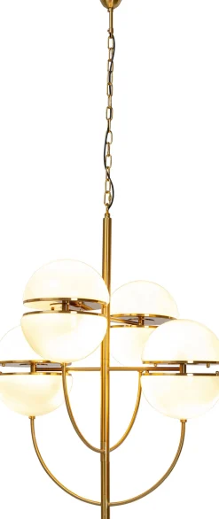 Hot KARE Design Lampa wisząca Leisha Bunch 76x100 cm biało-złota - KARE