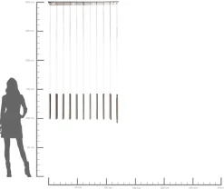 New KARE Design Lampa wisząca Living Vegas LED 120x200 cm chromowa - KARE