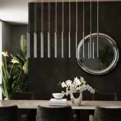 New KARE Design Lampa wisząca Living Vegas LED 120x200 cm chromowa - KARE