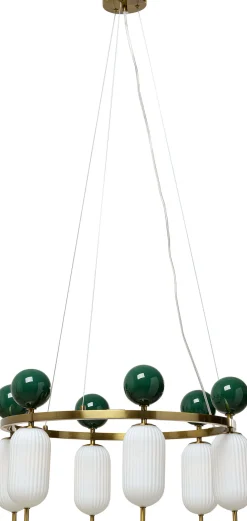 New KARE Design Lampa wisząca nowoczesna złota klosze szklane białe Ø68 cm - KARE