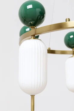 New KARE Design Lampa wisząca nowoczesna złota klosze szklane białe Ø68 cm - KARE