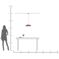 Sale KARE Design Lampa wisząca okrągła fioletowa stal emaliowana Ø38 cm - KARE