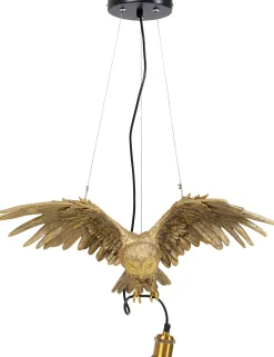 Clearance KARE Design Lampa wisząca Owl 57x28 cm złota - KARE