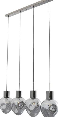 Discount KARE Design Lampa wisząca przydymiona 4L stal i szkło 110 cm - KARE