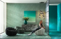 Outlet KARE Design Lampa wisząca przydymiona 5L stal i szkło Ø50x160 cm - KARE