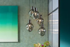 Outlet KARE Design Lampa wisząca przydymiona 5L stal i szkło Ø50x160 cm - KARE