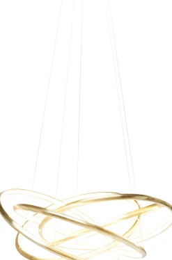 Discount KARE Design Lampa wisząca Saturn LED 75x150 cm złota - KARE