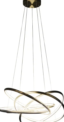 Discount KARE Design Lampa wisząca Saturn LED 75x150 cm złota - KARE