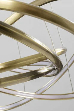 Discount KARE Design Lampa wisząca Saturn LED 75x150 cm złota - KARE