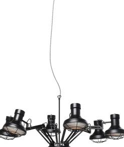 Clearance KARE Design Lampa wisząca Spider Multi 6-lite 110x60 cm czarna - KARE