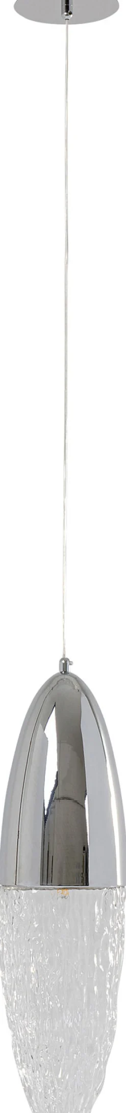 Online KARE Design Lampa wisząca stal chromowana klosz szklany transparentny Ø17x60 cm - KARE
