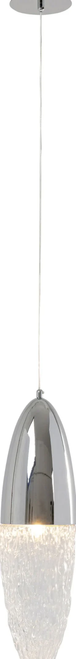 Online KARE Design Lampa wisząca stal chromowana klosz szklany transparentny Ø17x60 cm - KARE
