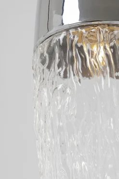 Online KARE Design Lampa wisząca stal chromowana klosz szklany transparentny Ø17x60 cm - KARE