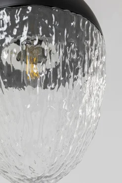 Discount KARE Design Lampa wisząca stal czarna klosz szklany transparentny Ø20x30 cm - KARE