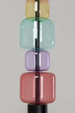 Clearance KARE Design Lampa wisząca stal czarna i kolorowe szkło 100x61 cm - KARE