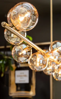 Sale KARE Design Lampa wisząca szklane klosze złota 155x138 cm - KARE