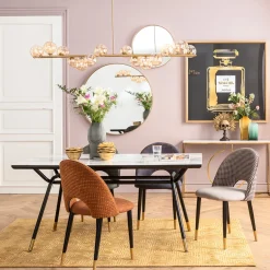 Sale KARE Design Lampa wisząca szklane klosze złota 155x138 cm - KARE