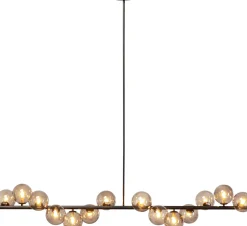 Sale KARE Design Lampa wisząca szklane klosze czarna 155x138 cm - KARE
