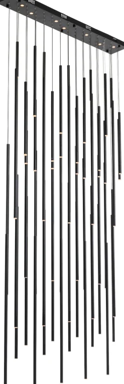 Fashion KARE Design Lampa wisząca XXL LED tuby czarna matowa 154x320 cm - KARE