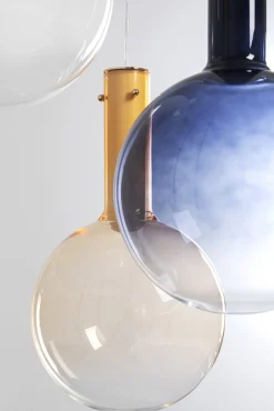 New KARE Design Lampa wisząca z 3 szklanymi kloszami w różnych kolorach Ø54 cm - KARE