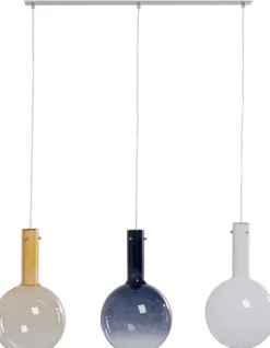 Clearance KARE Design Lampa wisząca z 3 szklanymi kloszami w różnych kolorach 99 cm - KARE