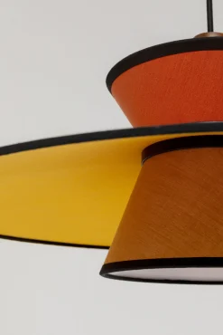 Fashion KARE Design Lampa wisząca z kolorowym kloszem podsufitka czarna Ø55 cm - KARE