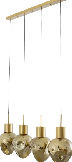 Discount KARE Design Lampa wisząca złota 4L stal i szkło 110 cm - KARE