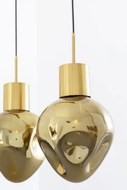 Discount KARE Design Lampa wisząca złota 4L stal i szkło 110 cm - KARE